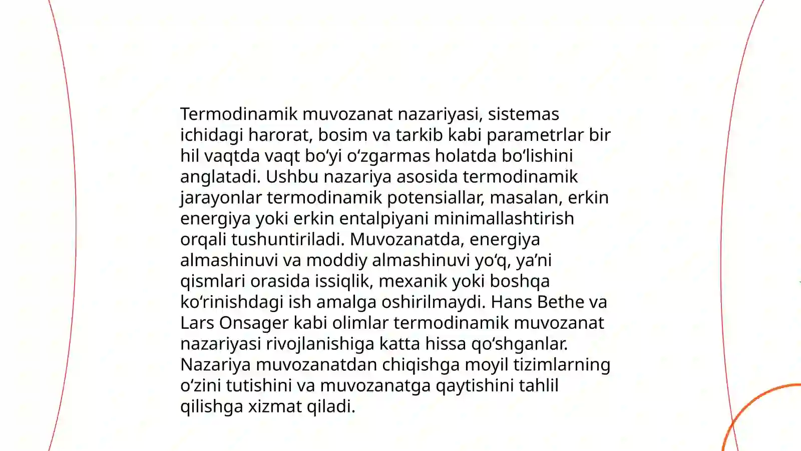 Termodinamik muvozanat konstantasi 3