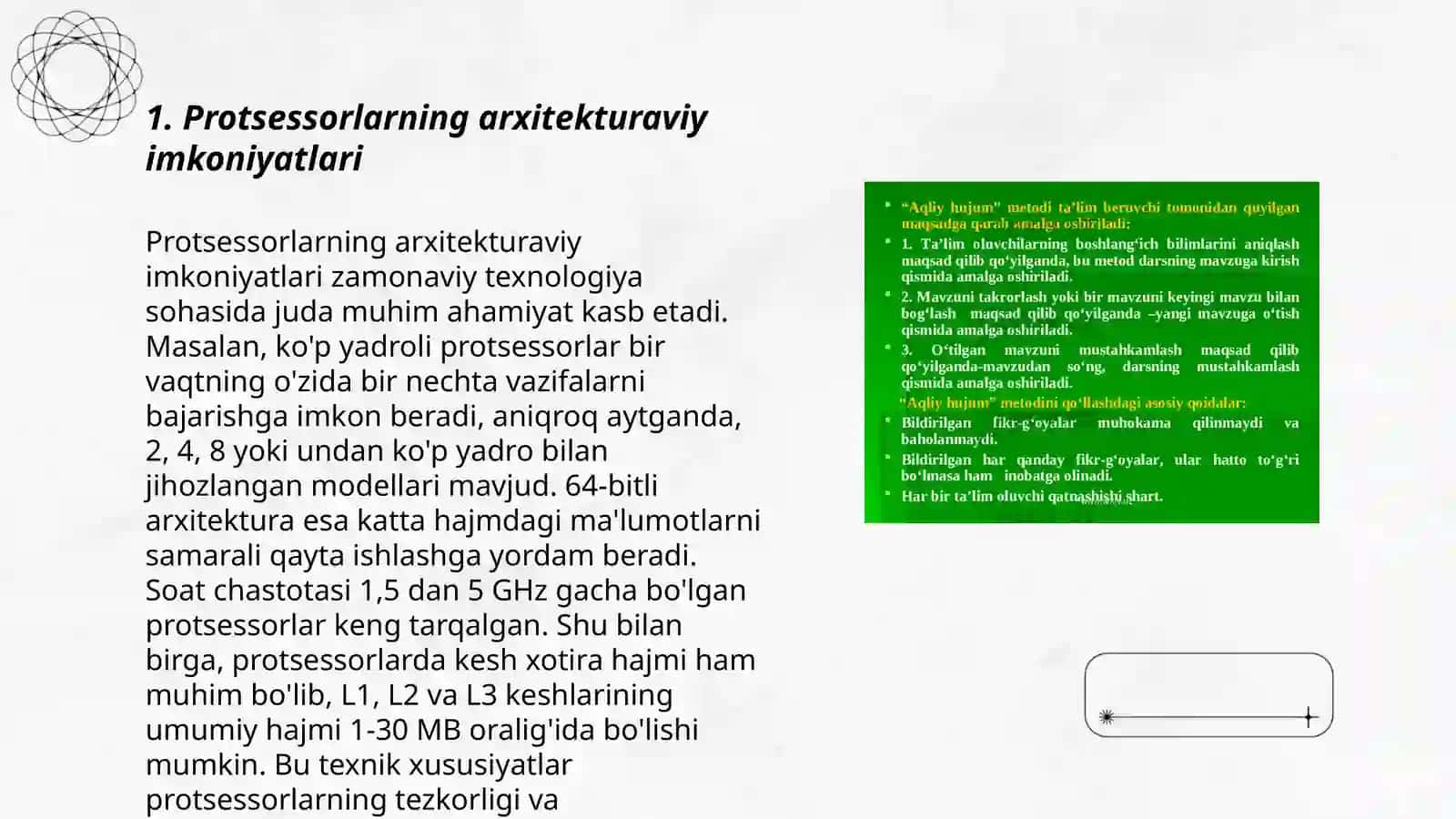 Protsessorlarning imkonyatlarini o`rnatish. Protsessorlarda ma’lumotlar ustida mantiqiy amallar bajarish va shartli o`tishni tashkil qilishning dasturiy usulllarini o`rganish 3