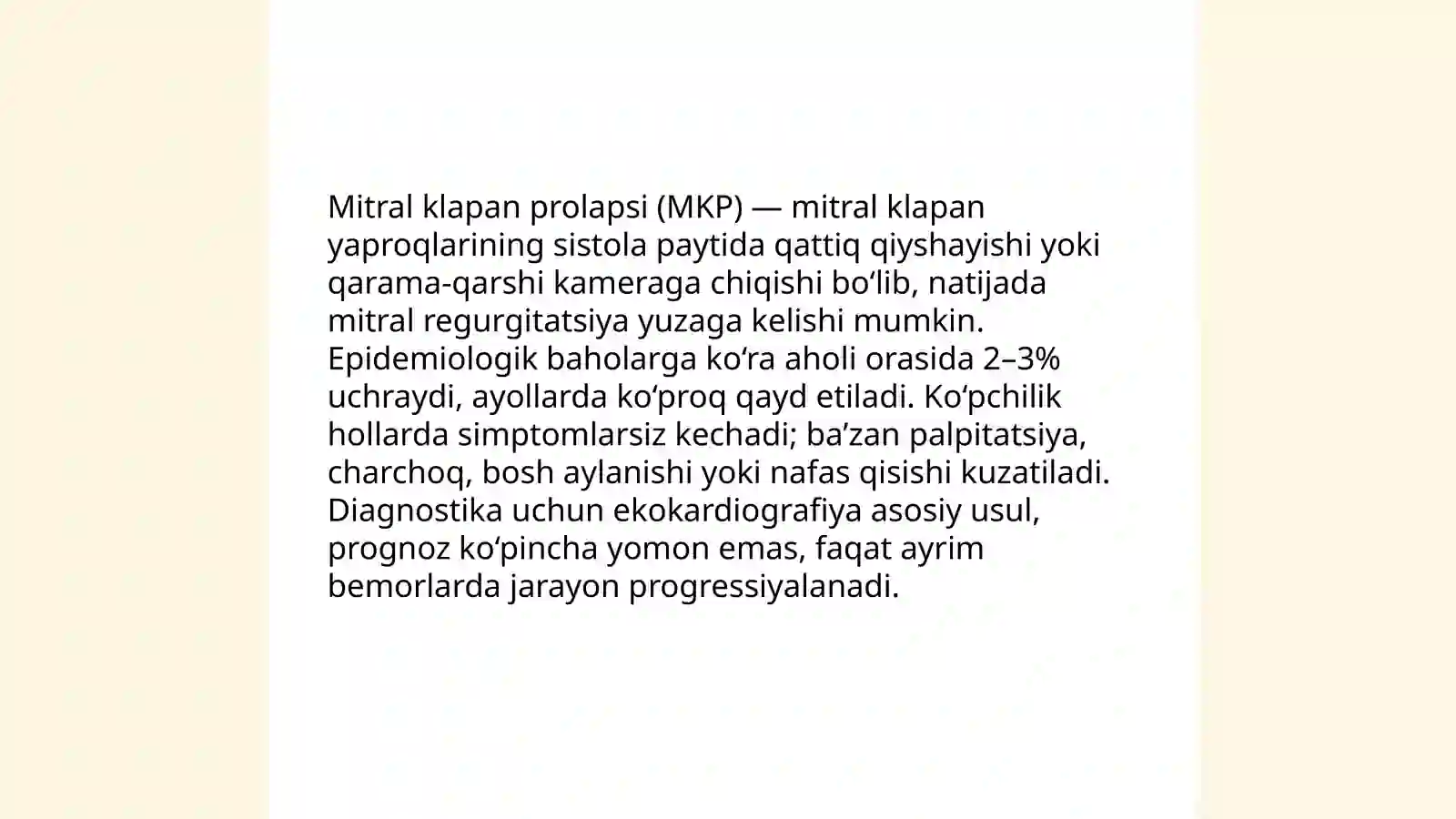 Mitral klapan prolapsi 3