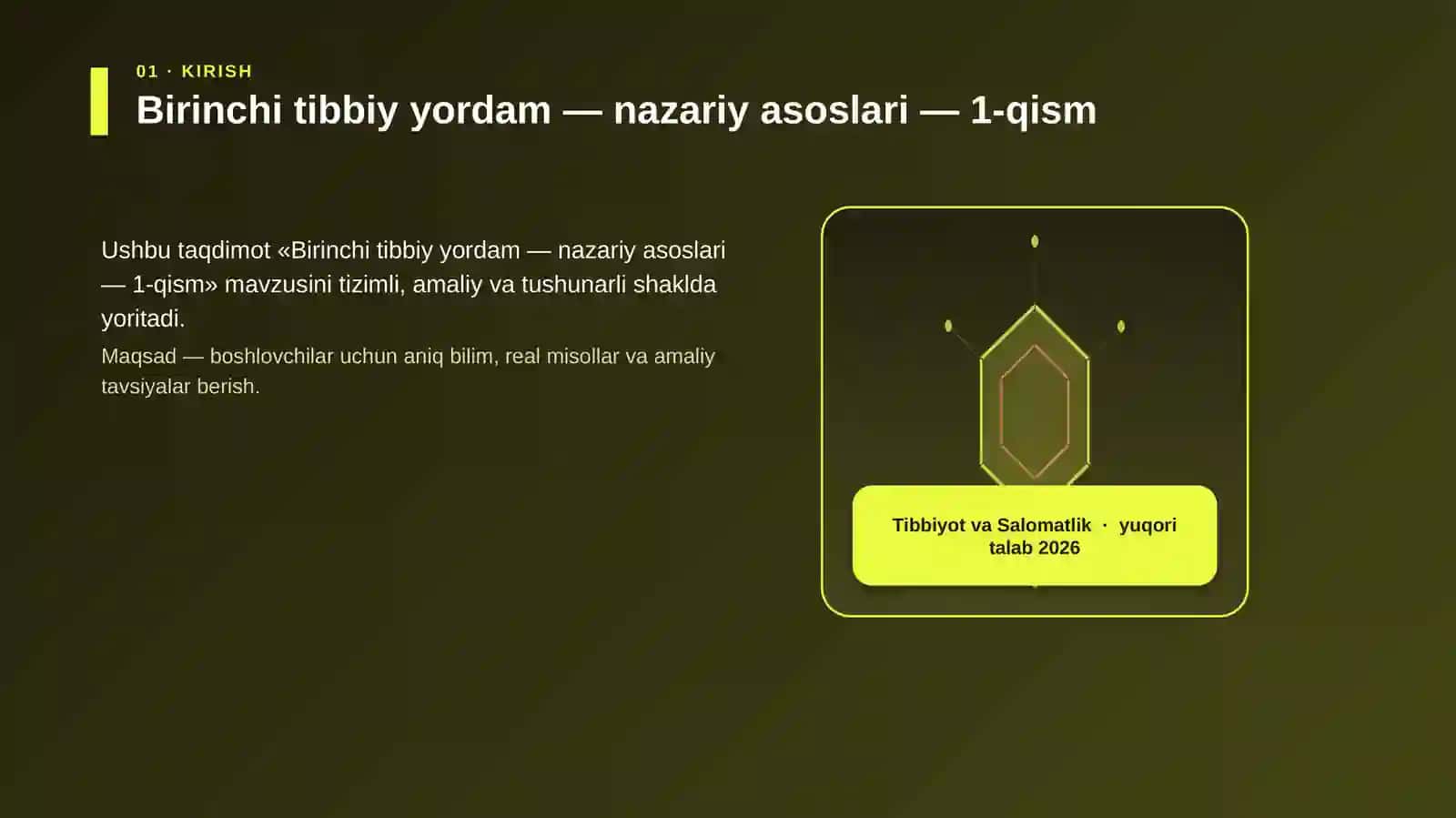 Birinchi tibbiy yordam — nazariy asoslari — 1-qism 3