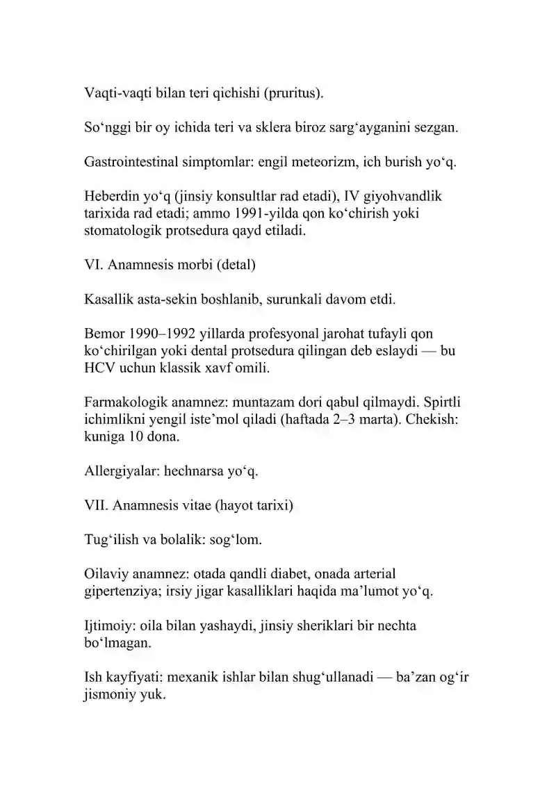 Gepatit C kasallik tarixi 3