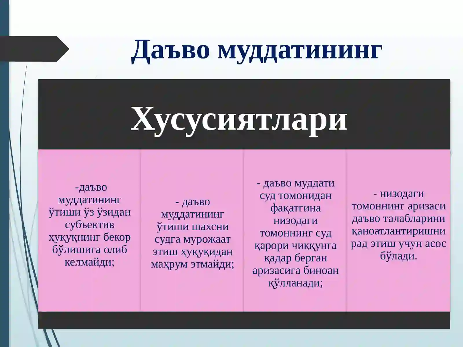 Даъво муддати 3
