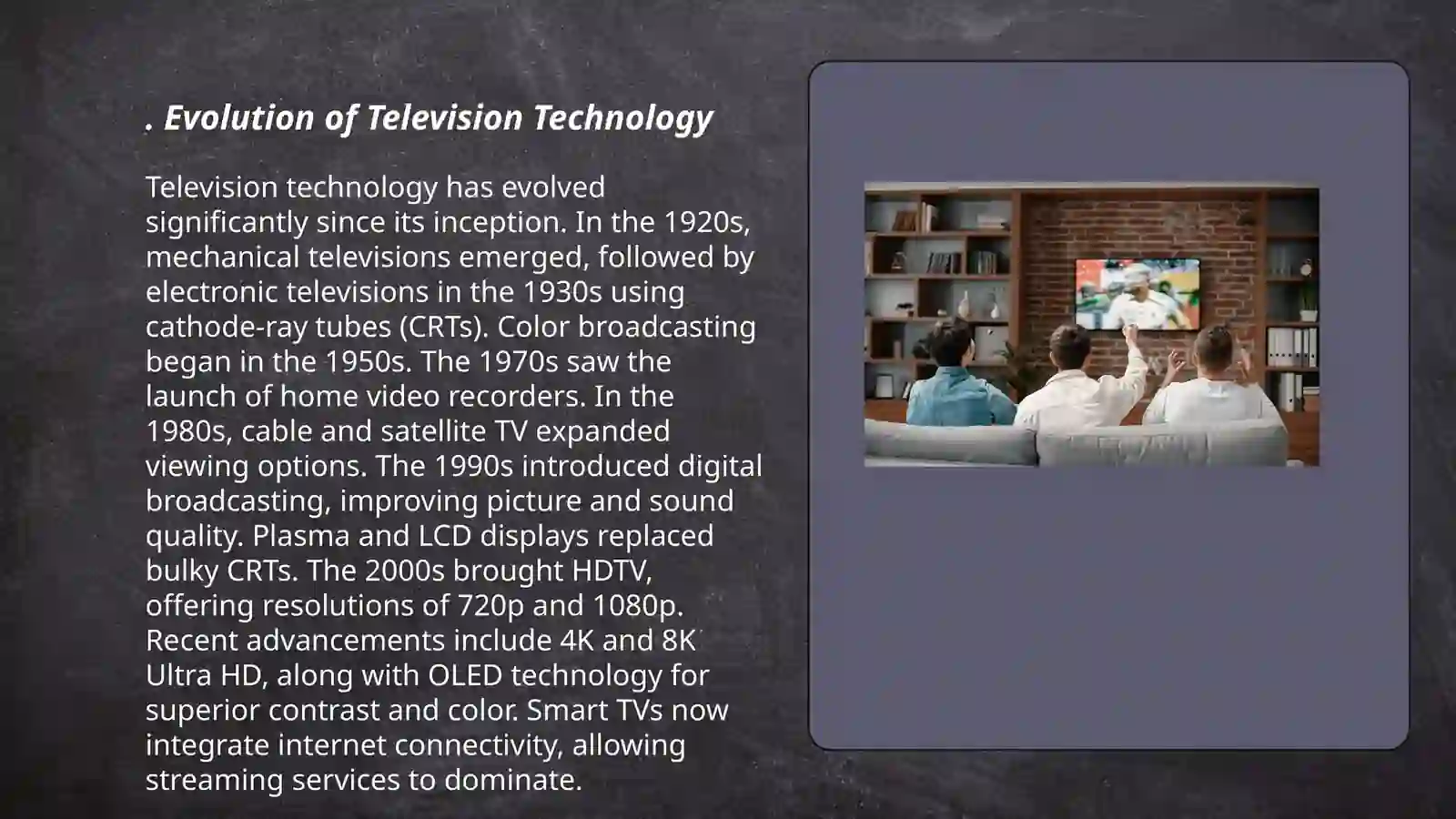 Evolution of Television Technology 3