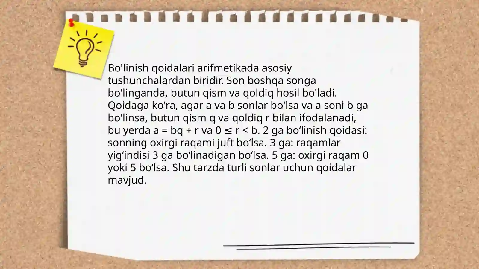 Boʻlinish alomatlari 3