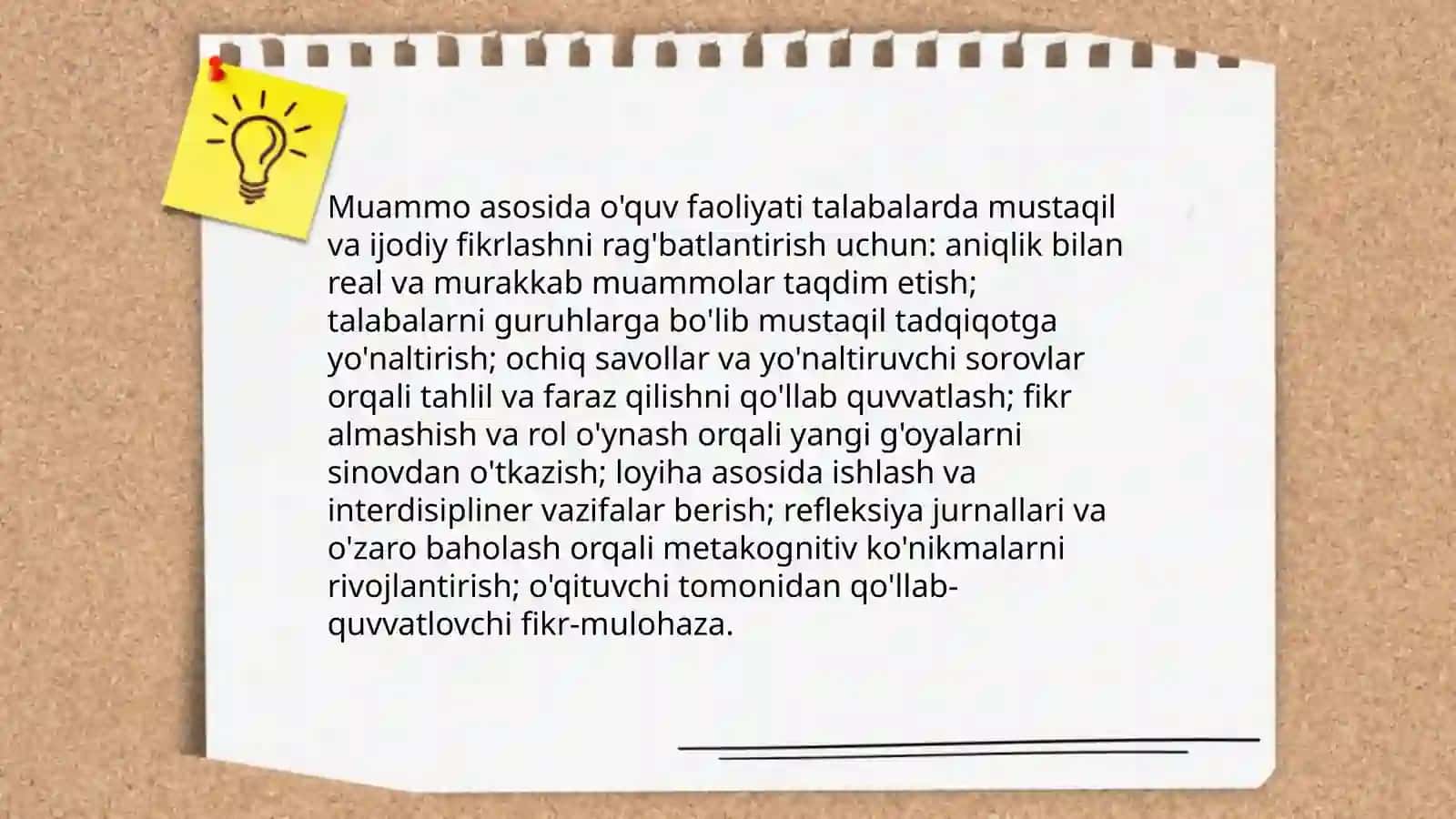 Talabalarning mustaqil, ijodiy fikrlashini shakllantirish va rivojlantirish texnikasi 3