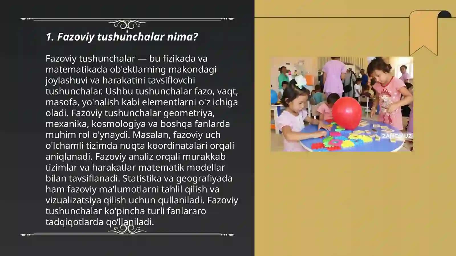 Kichik guruh yoshdagi bolalarda fazoviy tassavurlarni shakllantirish 3