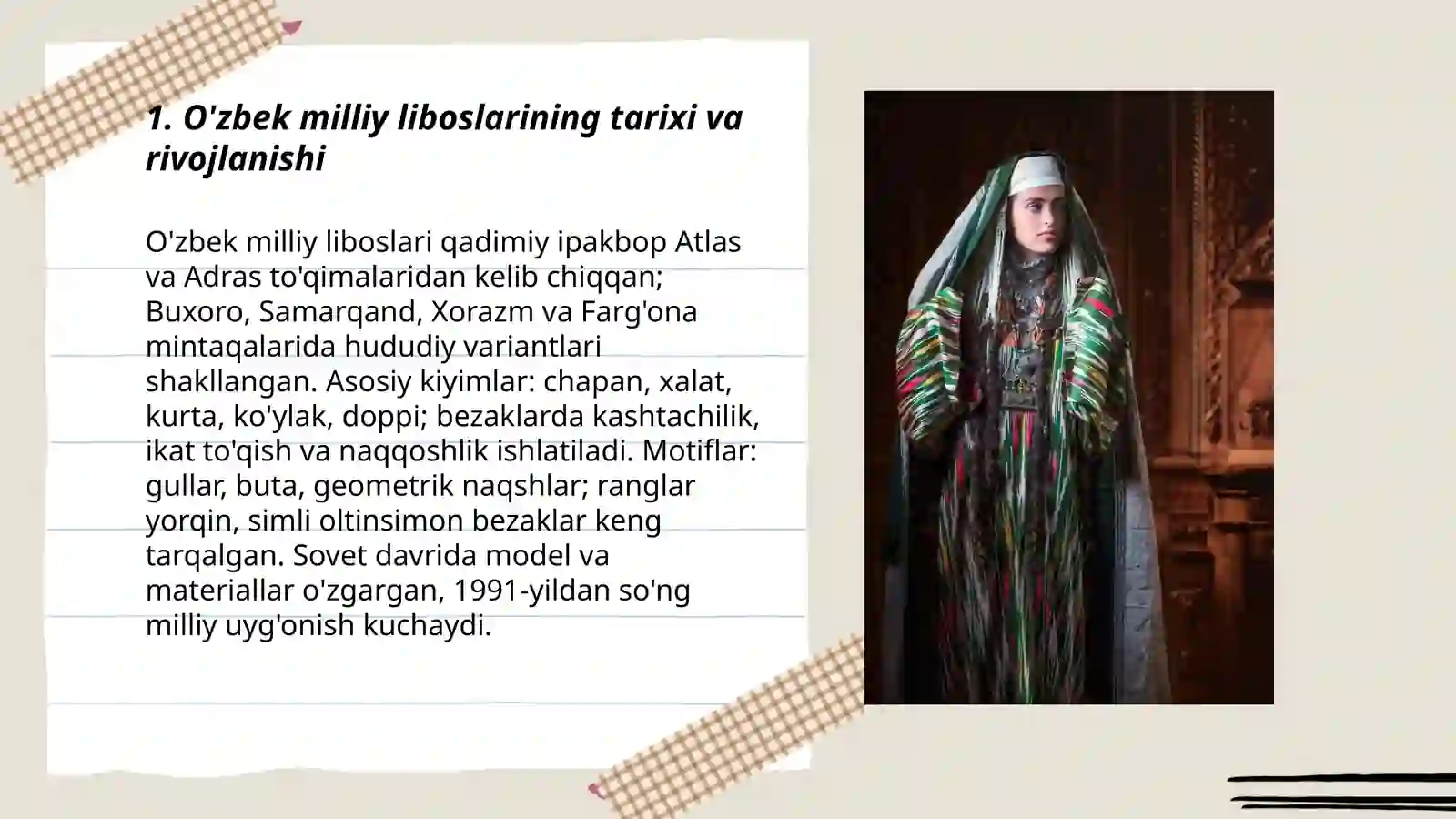 O'zbek milliy liboslar tarixi 3