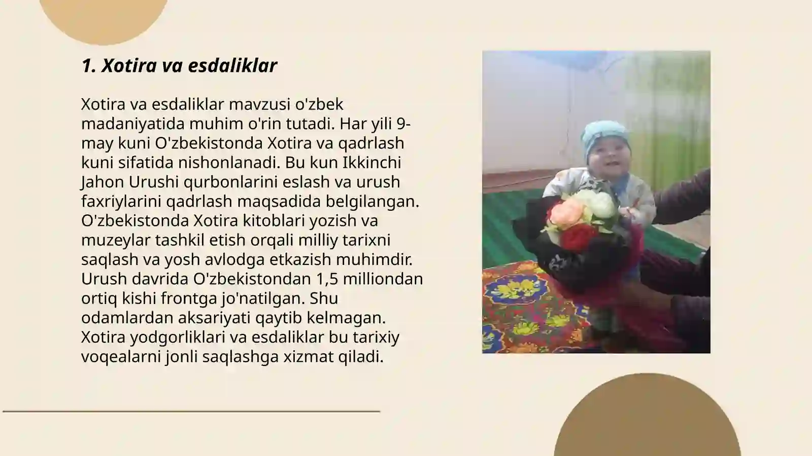 Xotira va esdaliklar 3