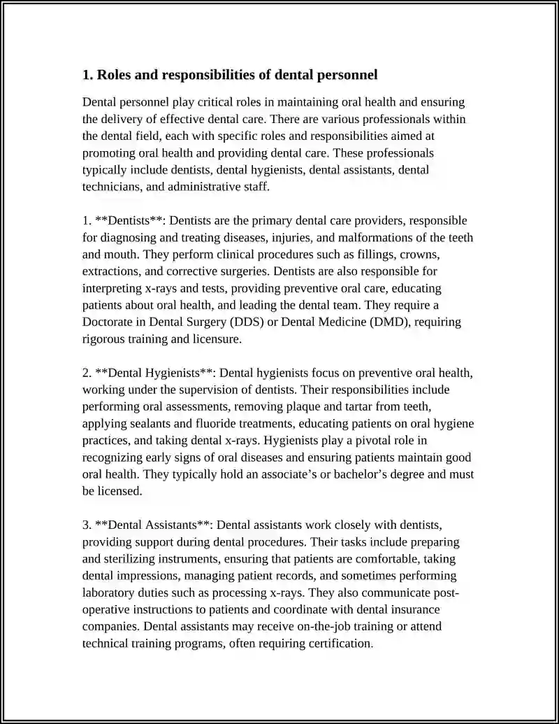 Dental Personnel Training Program 3
