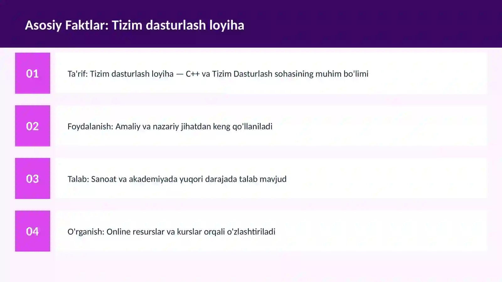DASTURLASH | C++ VA TIZIM DASTURLASH 3