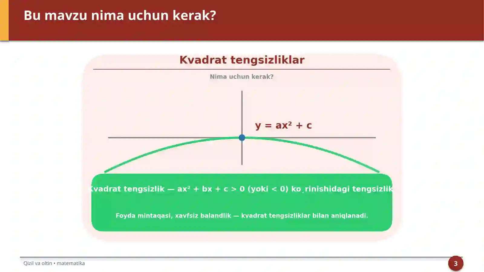 Kvadrat tengsizliklar 3
