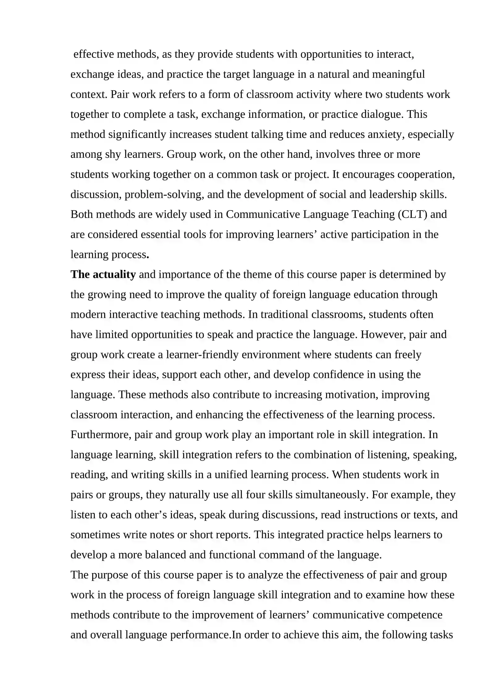 Theoretical Aspects of Pair and Group Work in Language Teaching 3