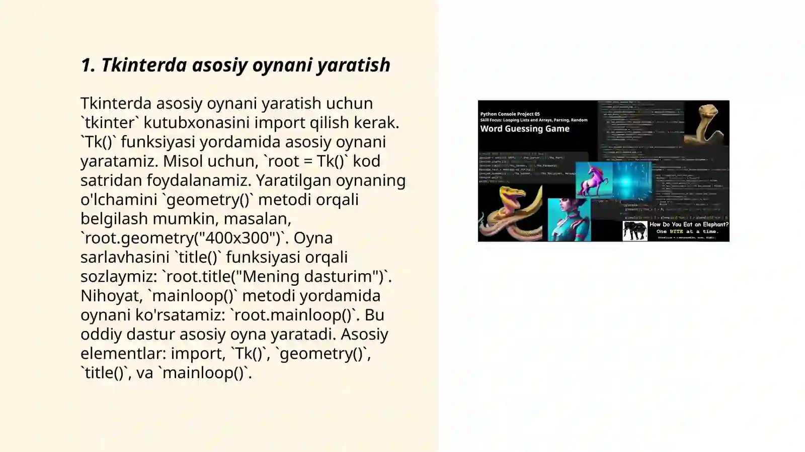 Pythonda tkinter moduli 3