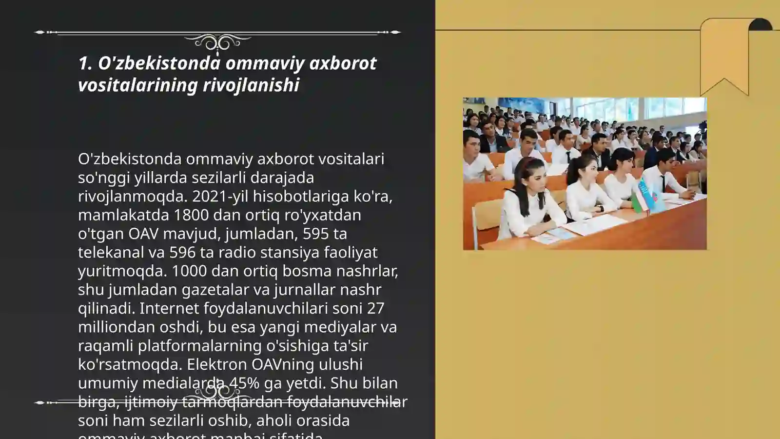 O'zbekiston Respublikkasi ommaviy axborot vositalari faoliyati 3