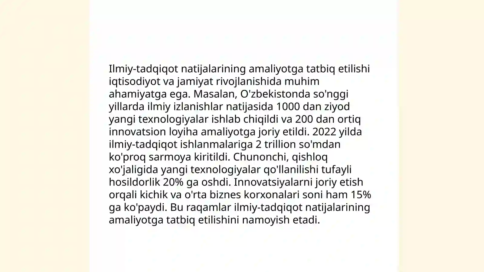 ILMIY TADQIQOTLARNING JORIY ETILISH SAMARASI 3