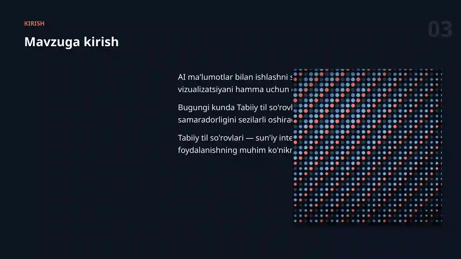 AI ma'lumotlar bilan ishlash 3