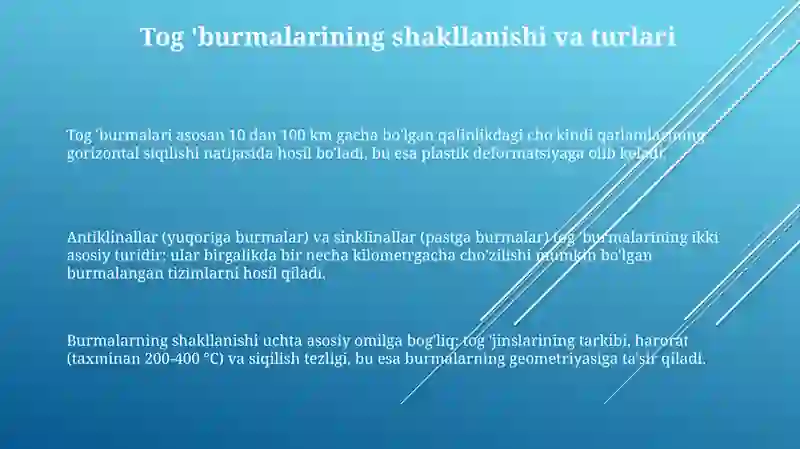 Tog' burmalarini o'rganish 3