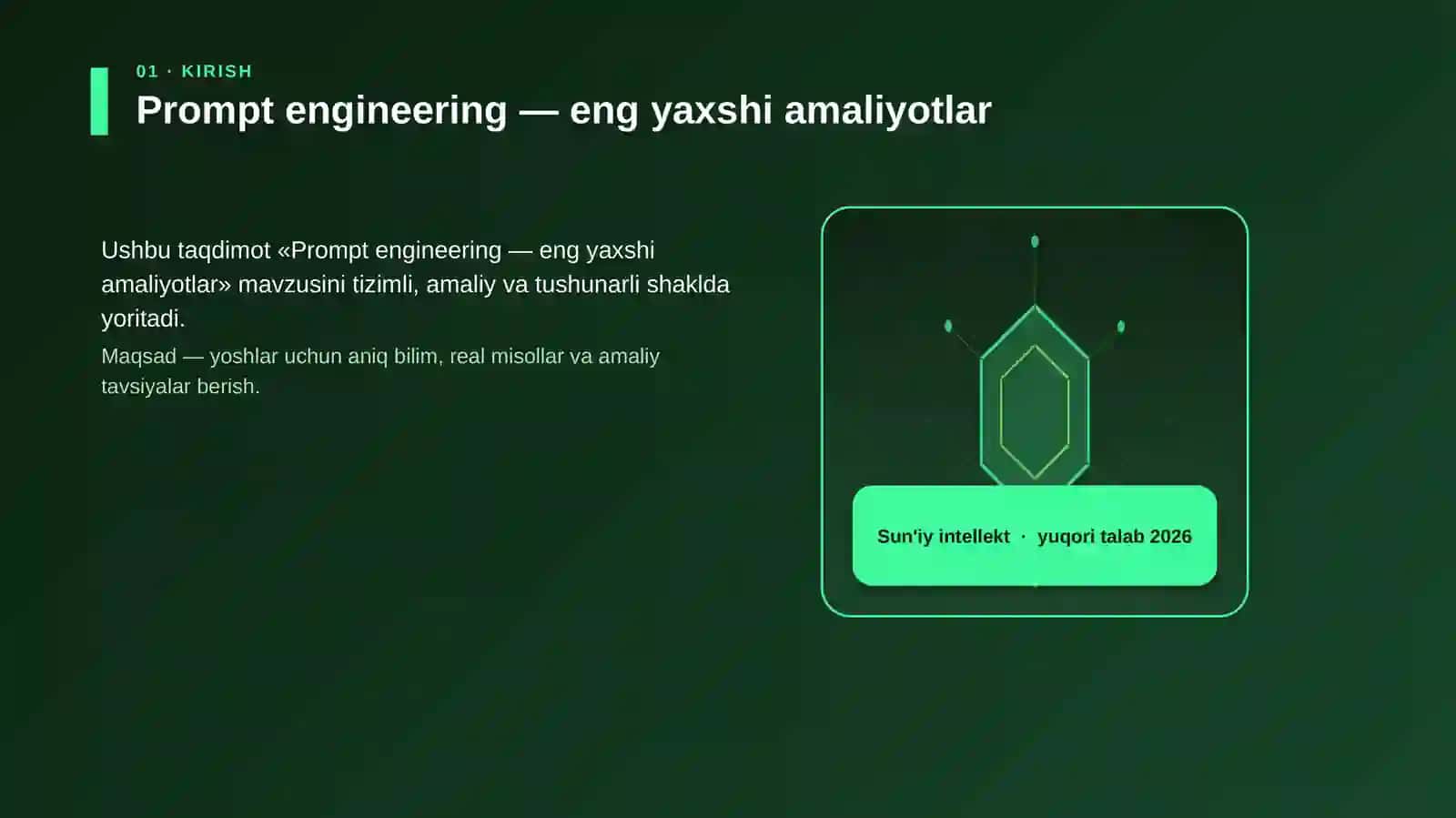 Prompt engineering — eng yaxshi amaliyotlar 3