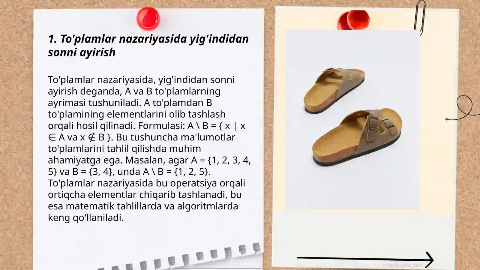 Yig'inidan sonni va sondan yig'indini ayirish qoidalarining to'plamlar nazariyasi bo'yicha ma'nosi 3