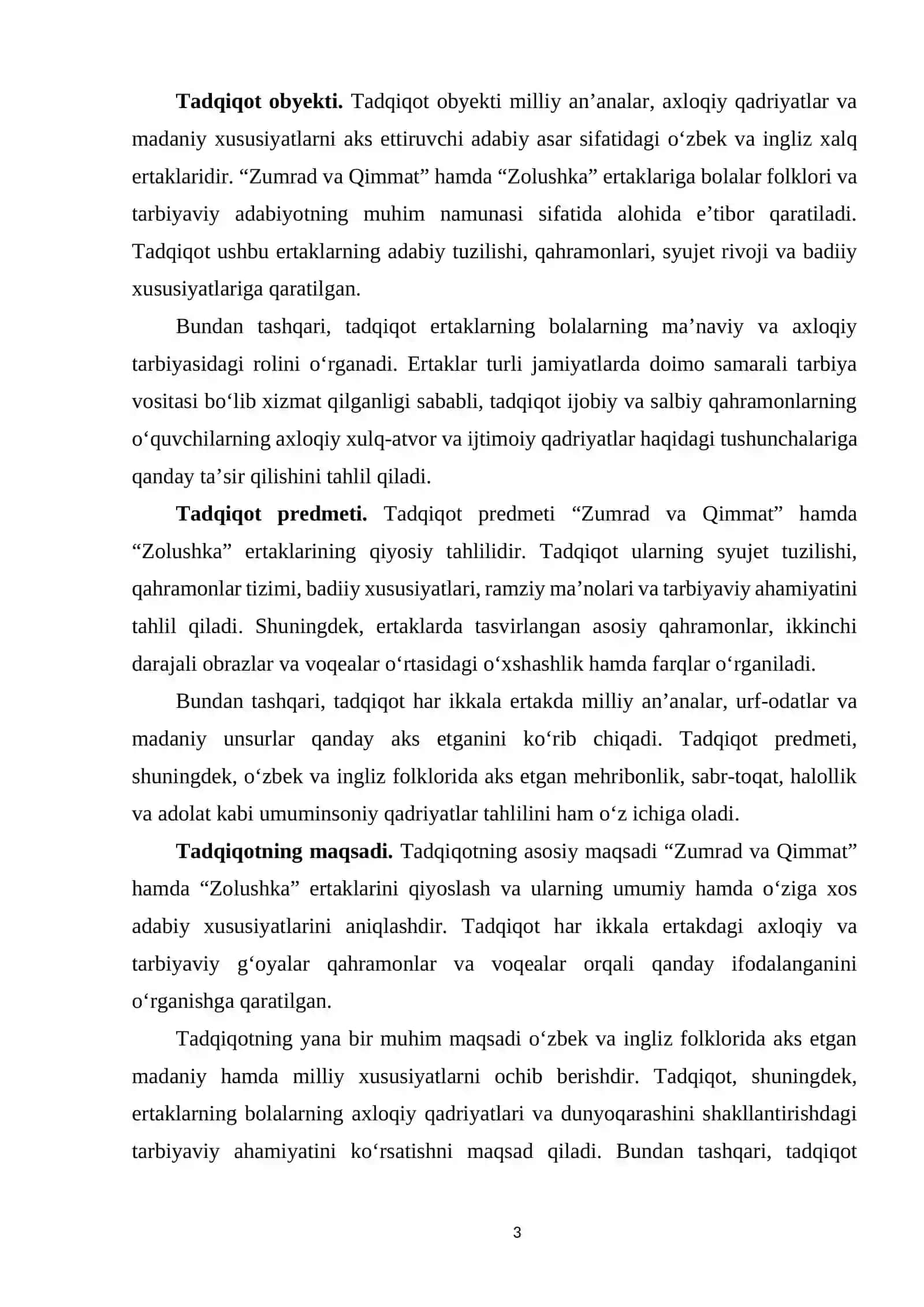 “Zumrad va Qimmat” va “Zolushka” qiyosiy tahlili 3