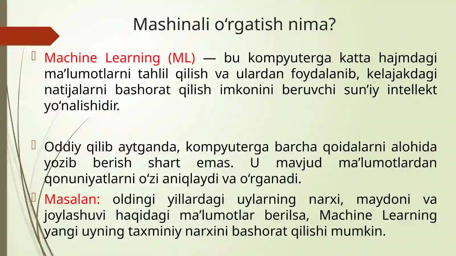 Iqtisodiyotda mashinali o'rgatish usullari ( machine learning ) 3