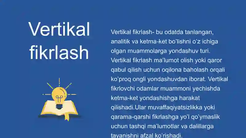 Vertikal va lateral fikrlash 3
