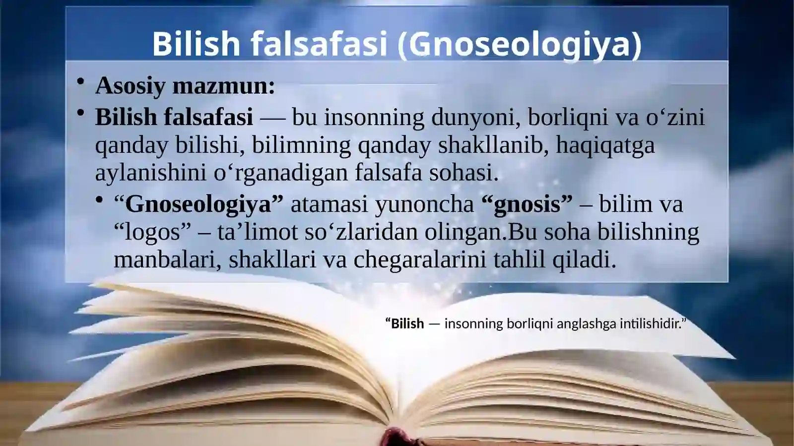 BILISH FALSAFASI 3