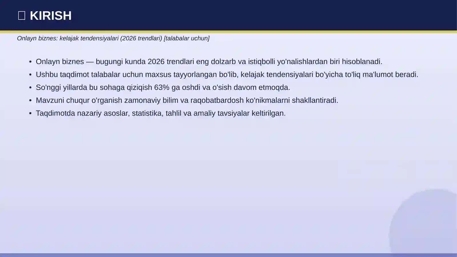 Onlayn biznes: kelajak tendensiyalari (2026 trendlari) 3