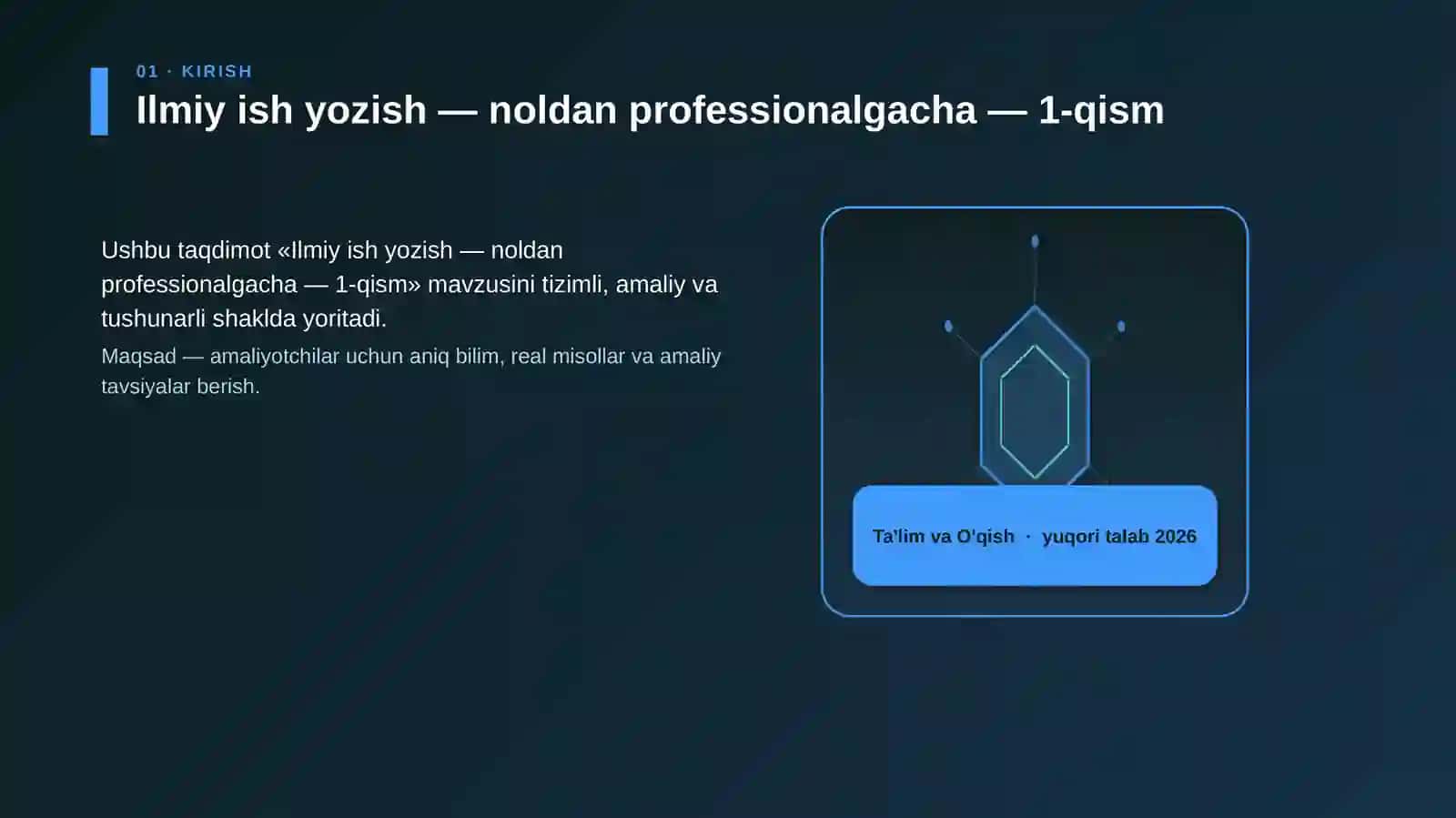 Ilmiy ish yozish — noldan professionalgacha — 1-qism 3