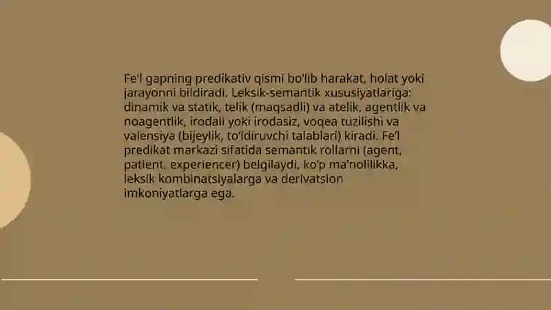 Fe'l va uning turlari 3