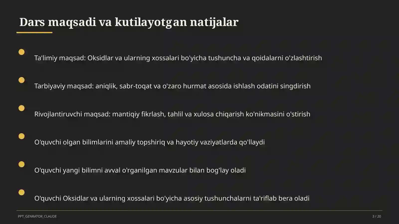 Oksidlar va ularning xossalari (8-sinf) 4