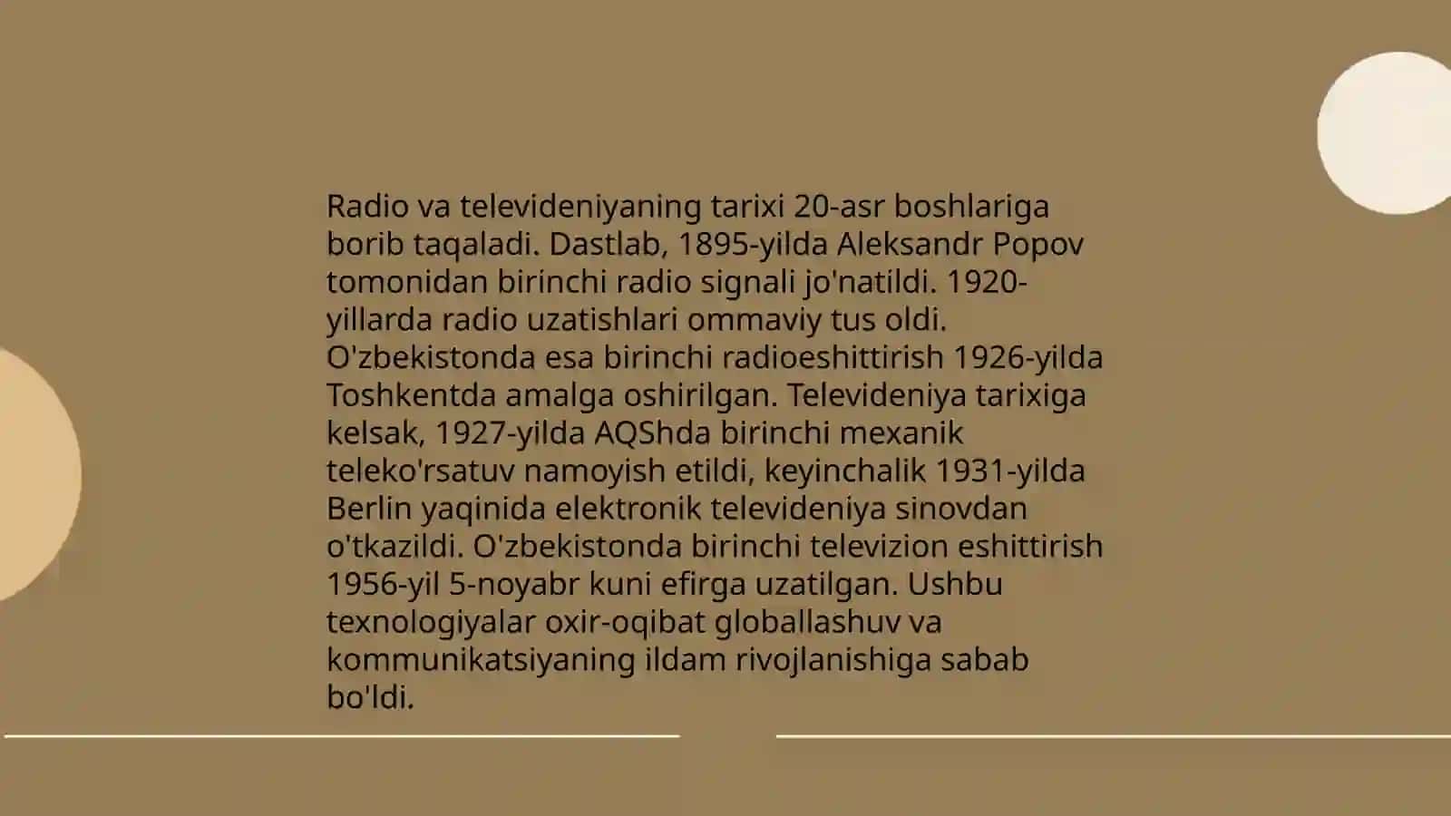 Radio va televideniya – tezkor va ommaviy axborot vositasi sifatida 3