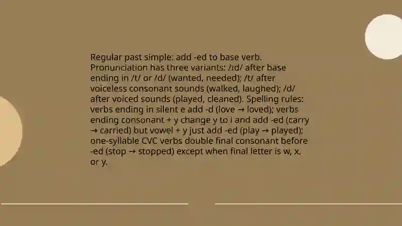 Past simple 3