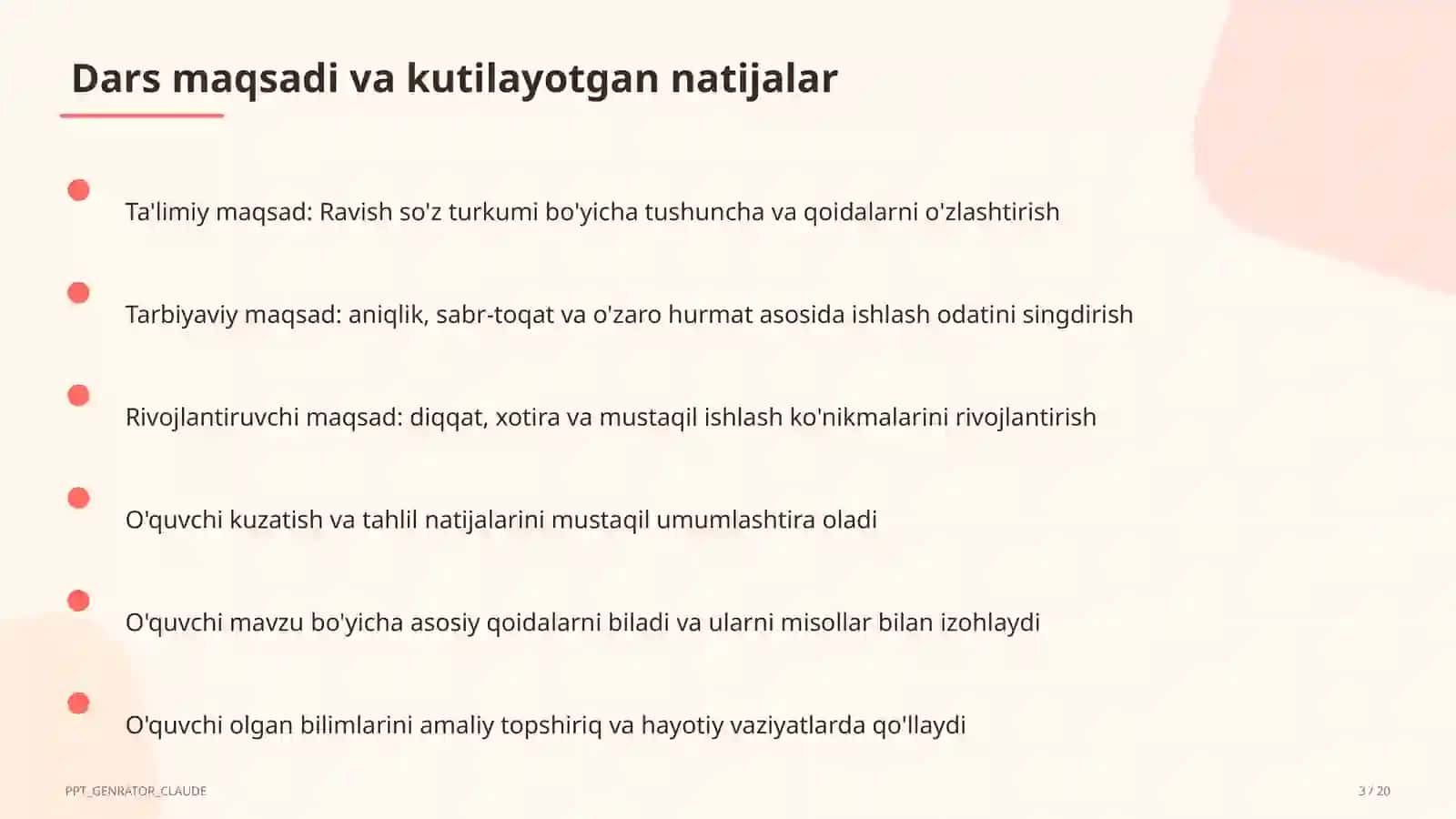 Ravish so'z turkumi (7-sinf) 3