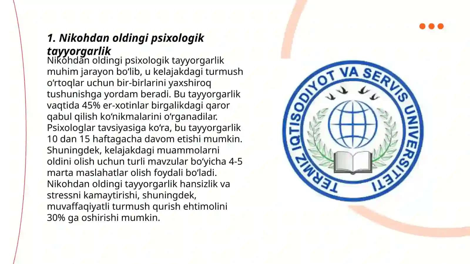 Nikoh va oila sohasidagi tadbiqiy tadqiqotlar 3