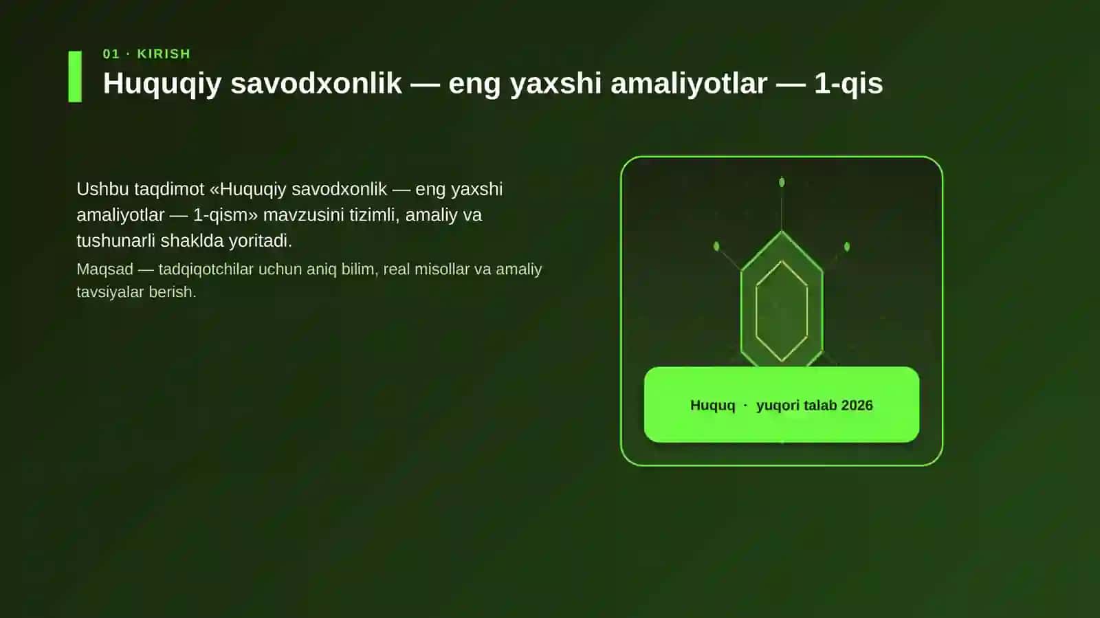 Huquqiy savodxonlik — eng yaxshi amaliyotlar — 1-qism 3
