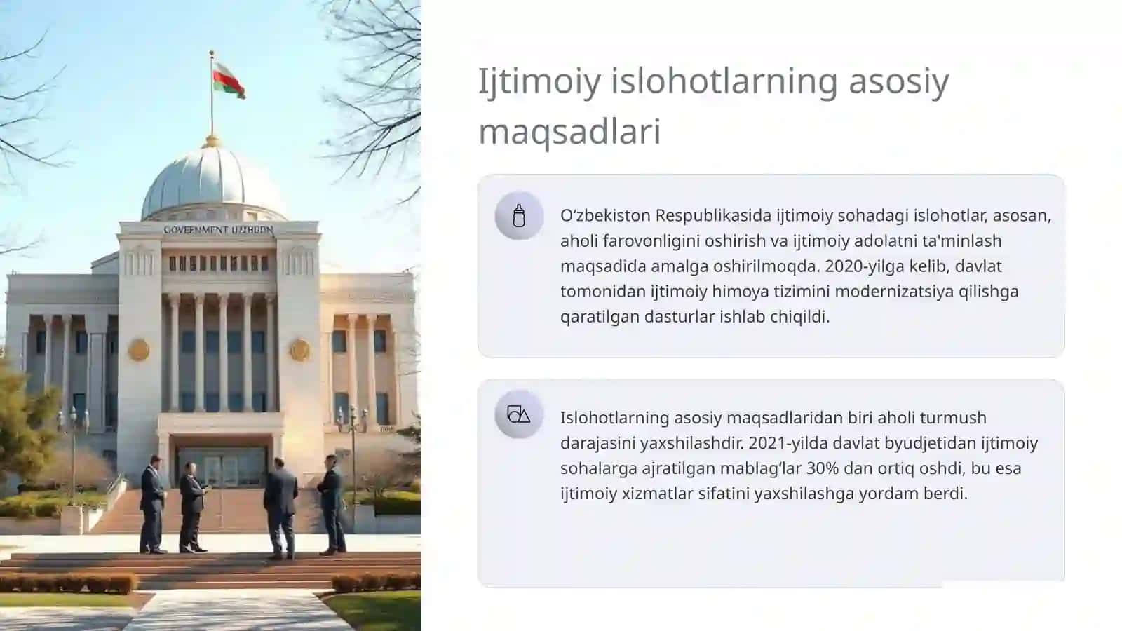Ijtimoiy sohadagi islohotlar 3