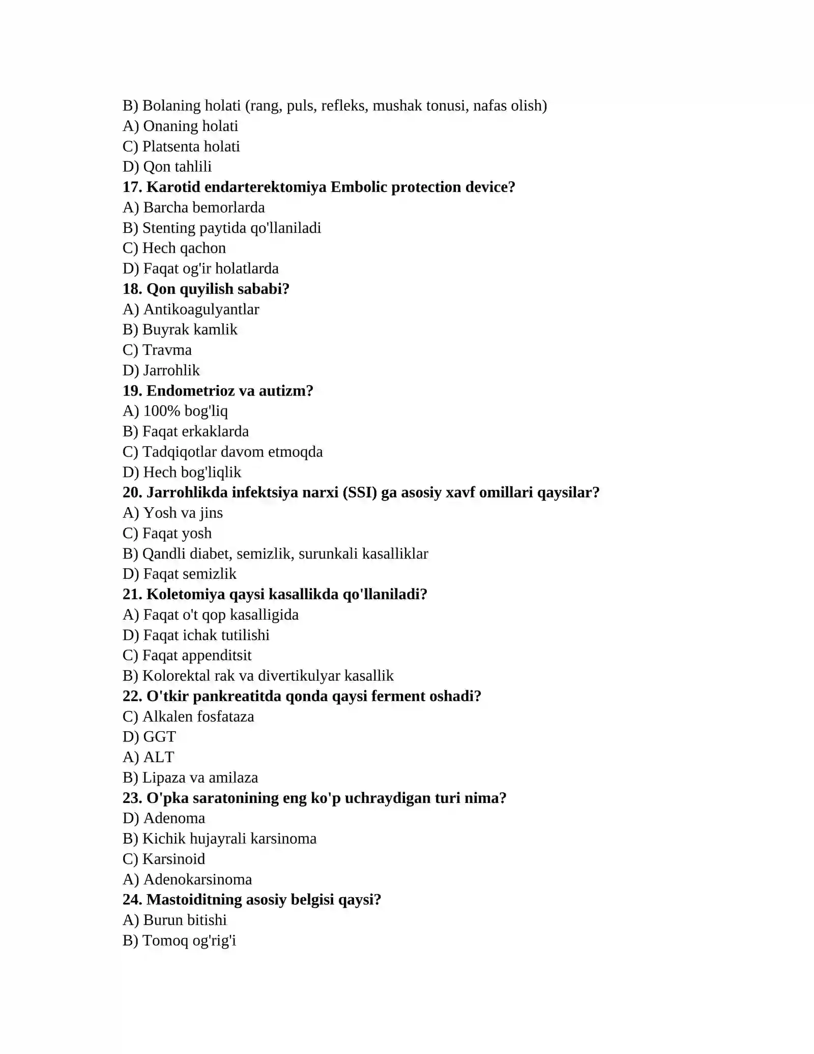 Tibbiyot testlari DOCX 3