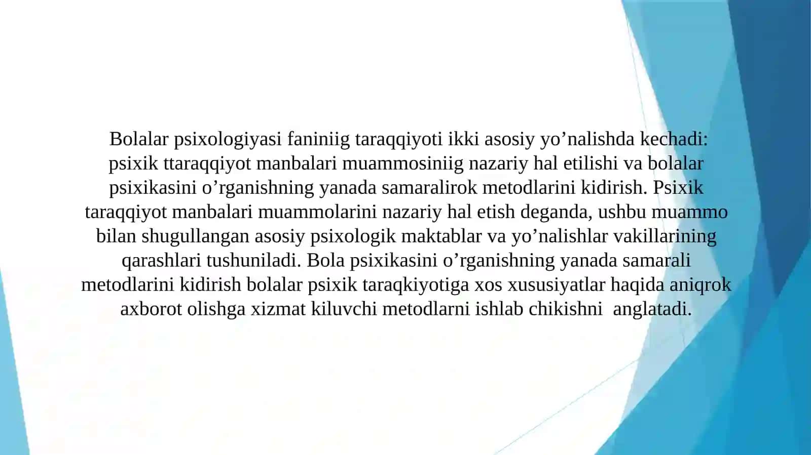 Bolalar psixologiyasi va psixodiagnostikasi fanining asosiy metodlari 3