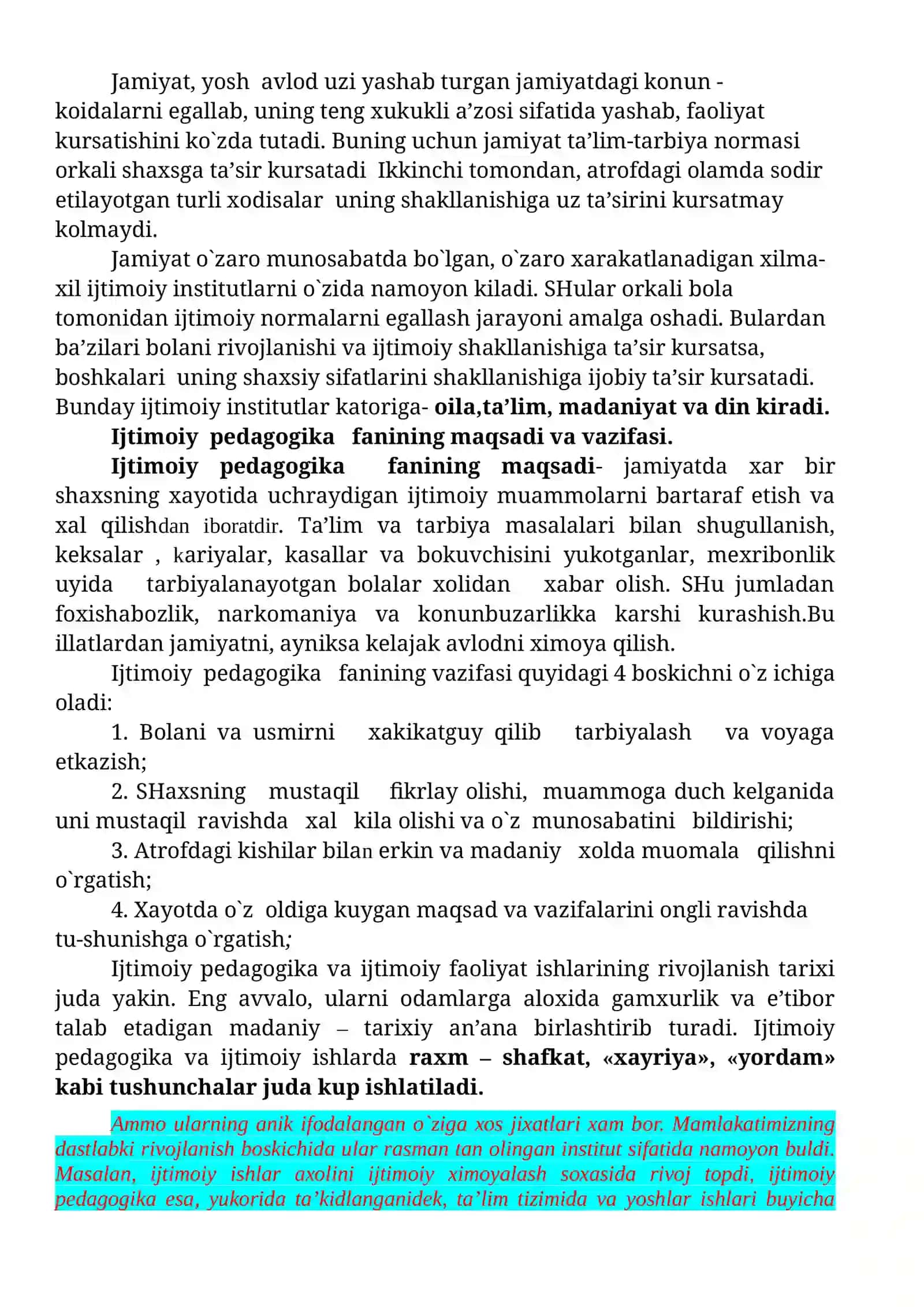 Ijtimоiy pеdagоgika: maqsad, vazifalar, ob’ekti va prеdmеti 3