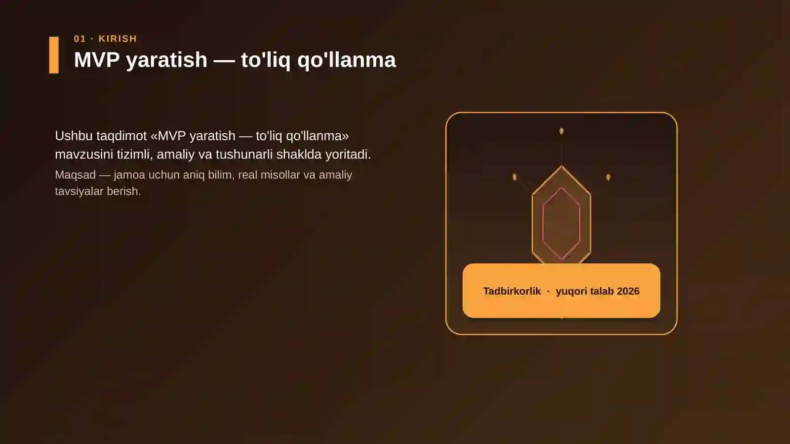 MVP yaratish — to'liq qo'llanma 3