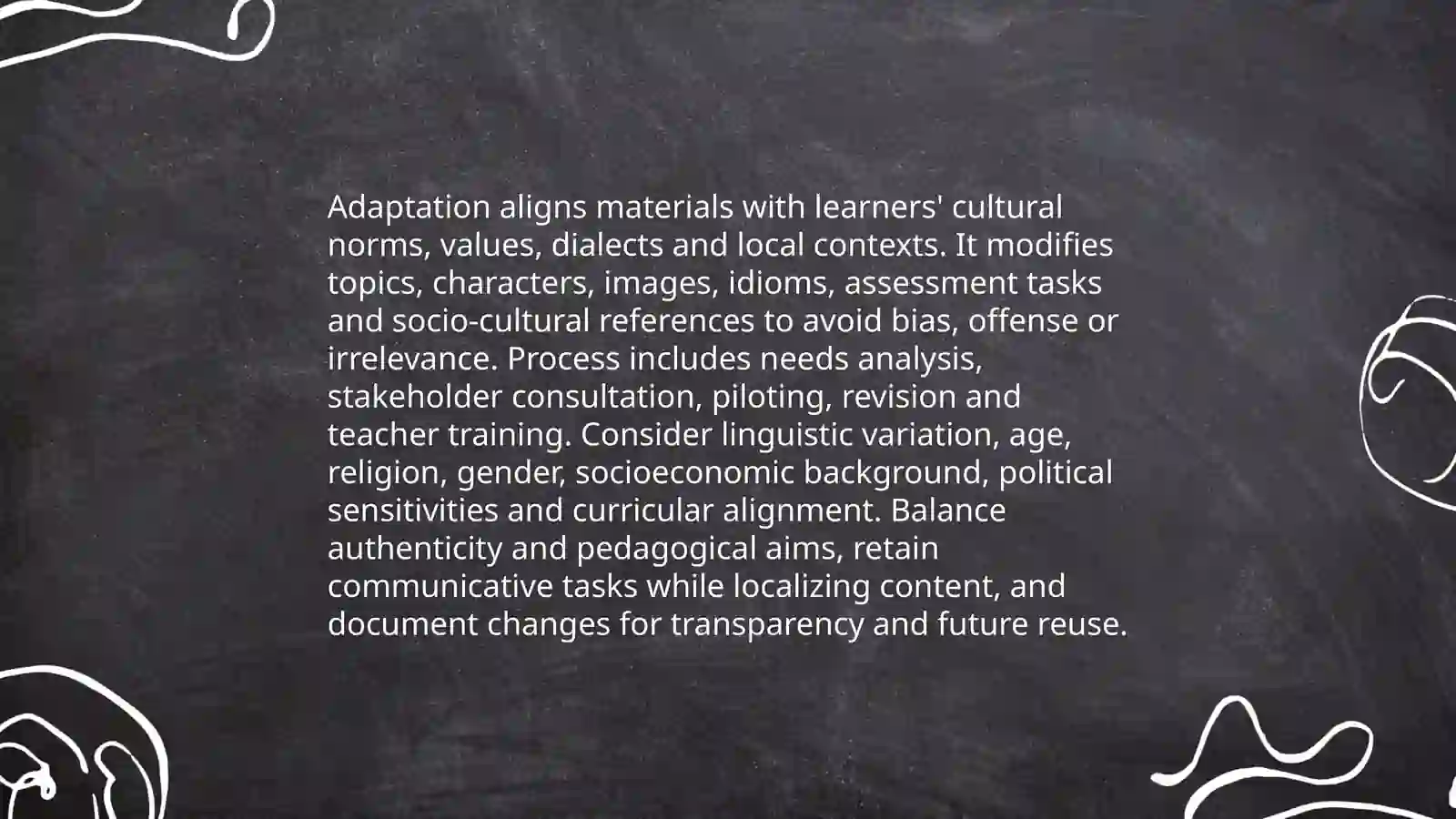 Adapting and Adopting Materials 3