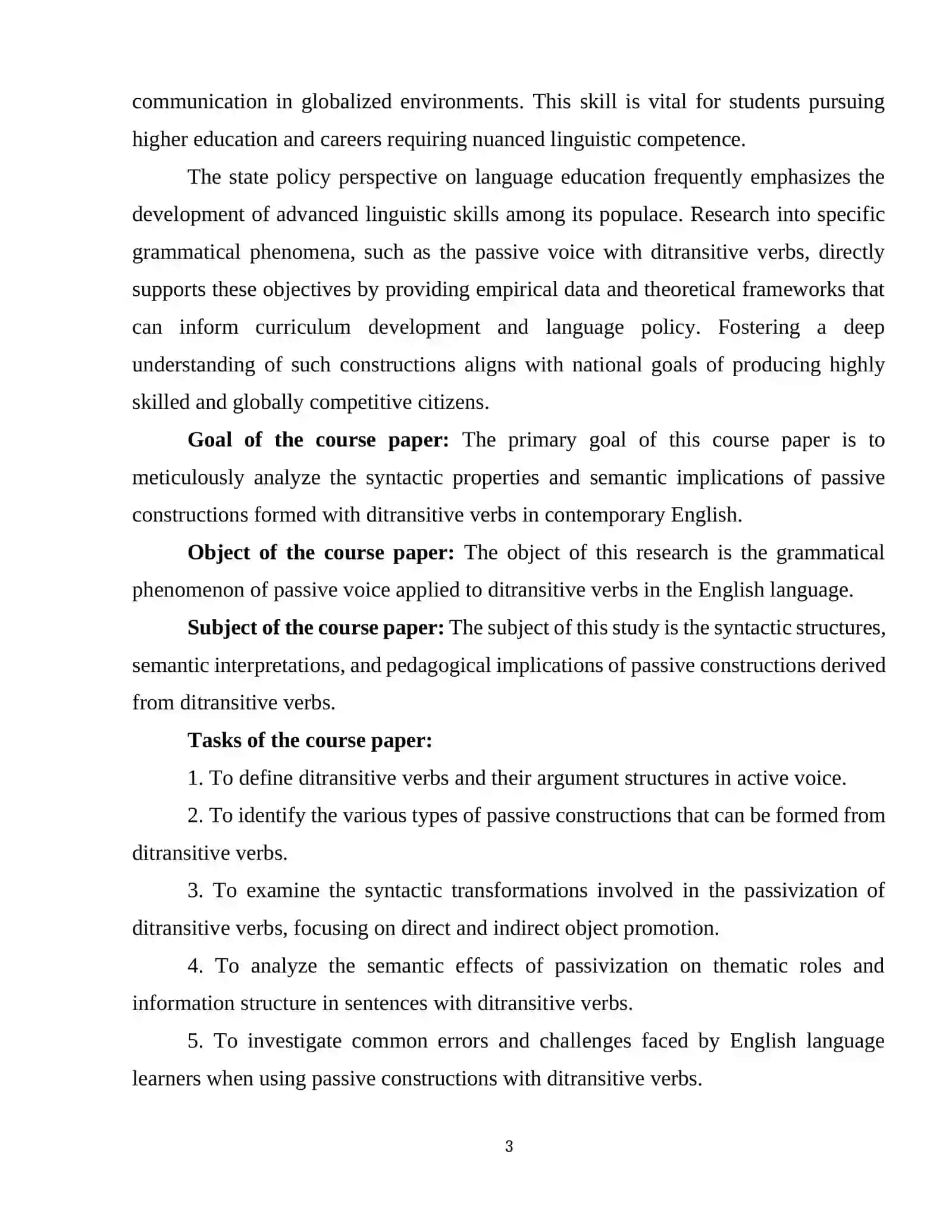PASSIVE CONSTRUCTIONS WITH DITRANSITIVE VERBS IN ENGLISH 3