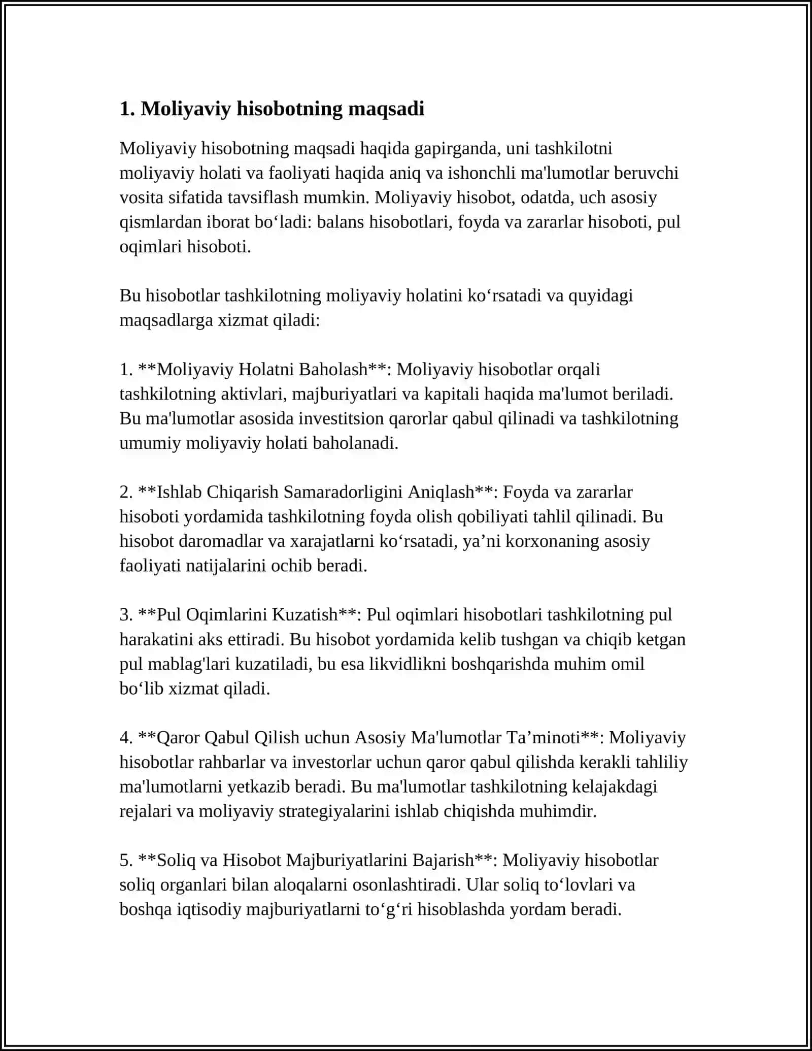 Moliyaviy Hisobotning Asosiy Tamoyillari 3