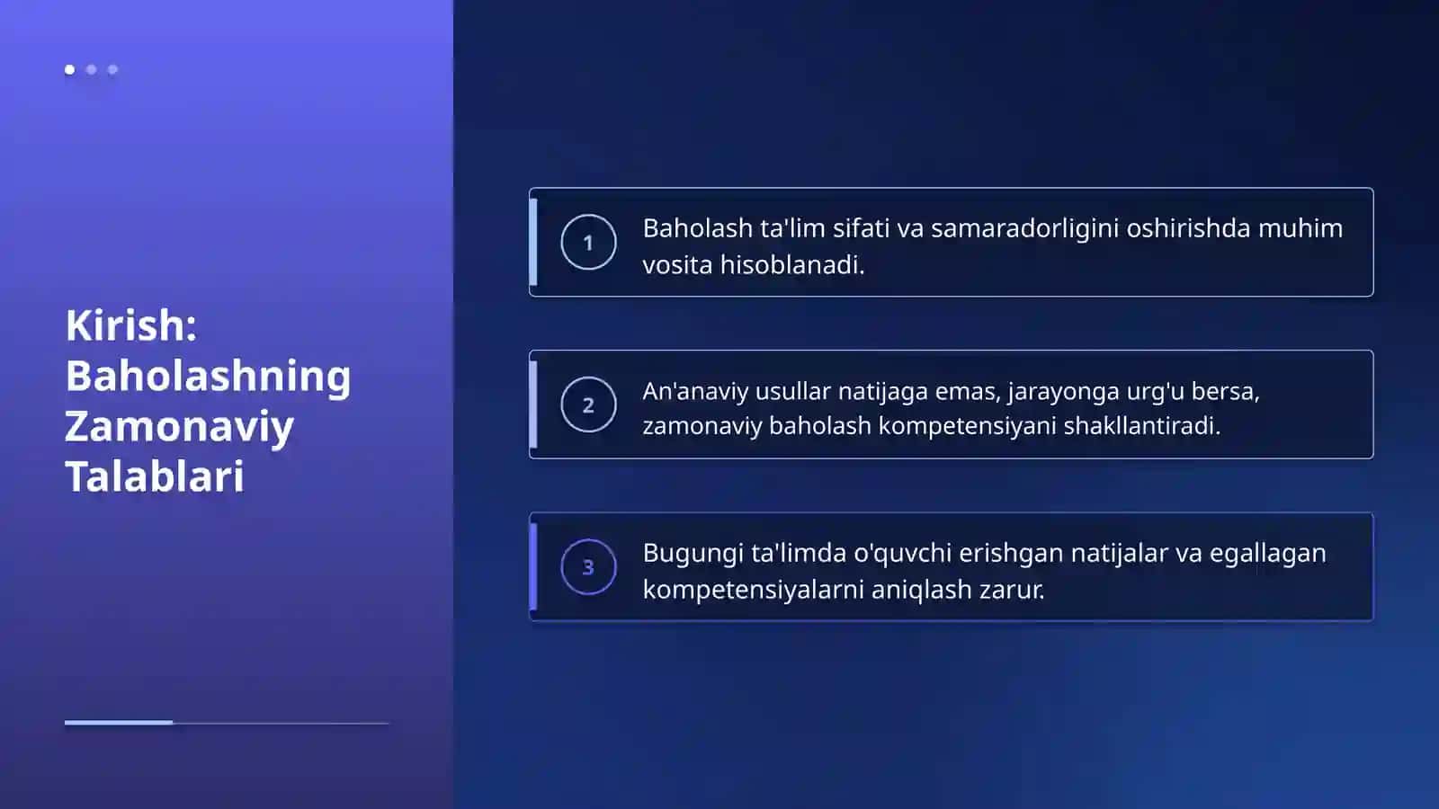 Kompetensiya va ta’lim natijalariga mos baholash mezonlarini belgilash 3