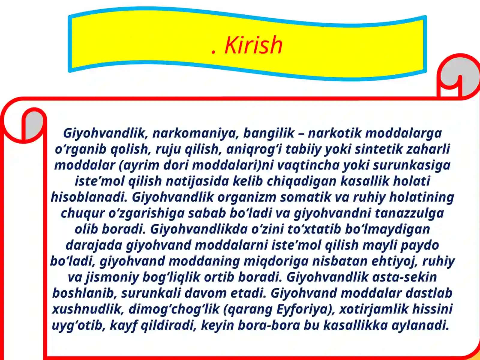 Giyohvandlikdavolashning molekulyar biologiyasi 3