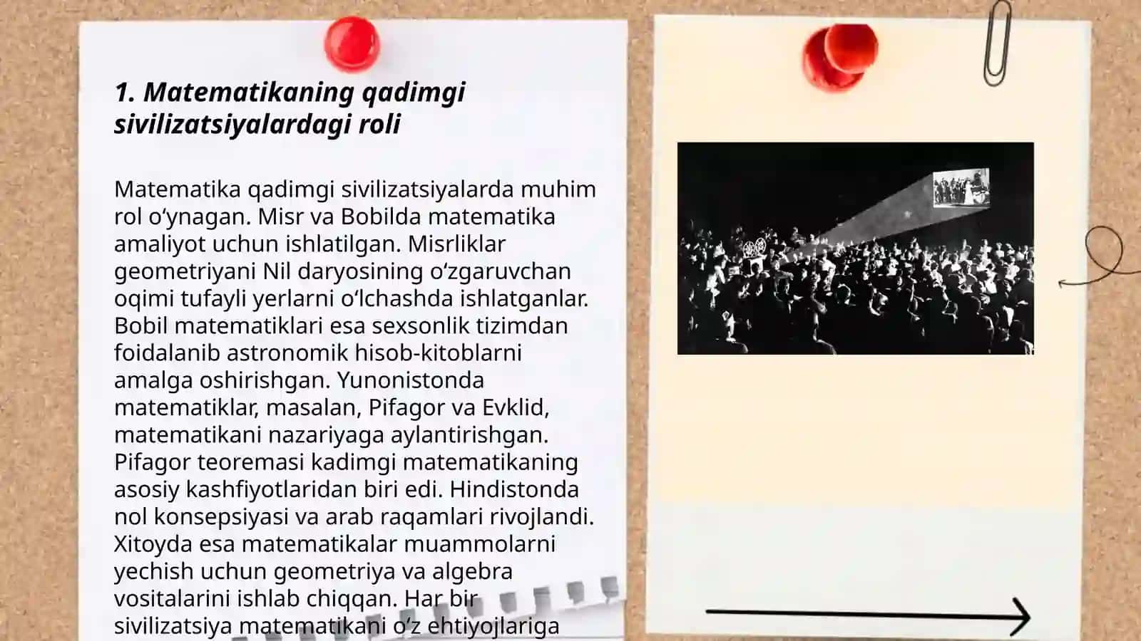 Mamatematika faning dunyo madaniyati va tarixdagi tutgan o'rni 3