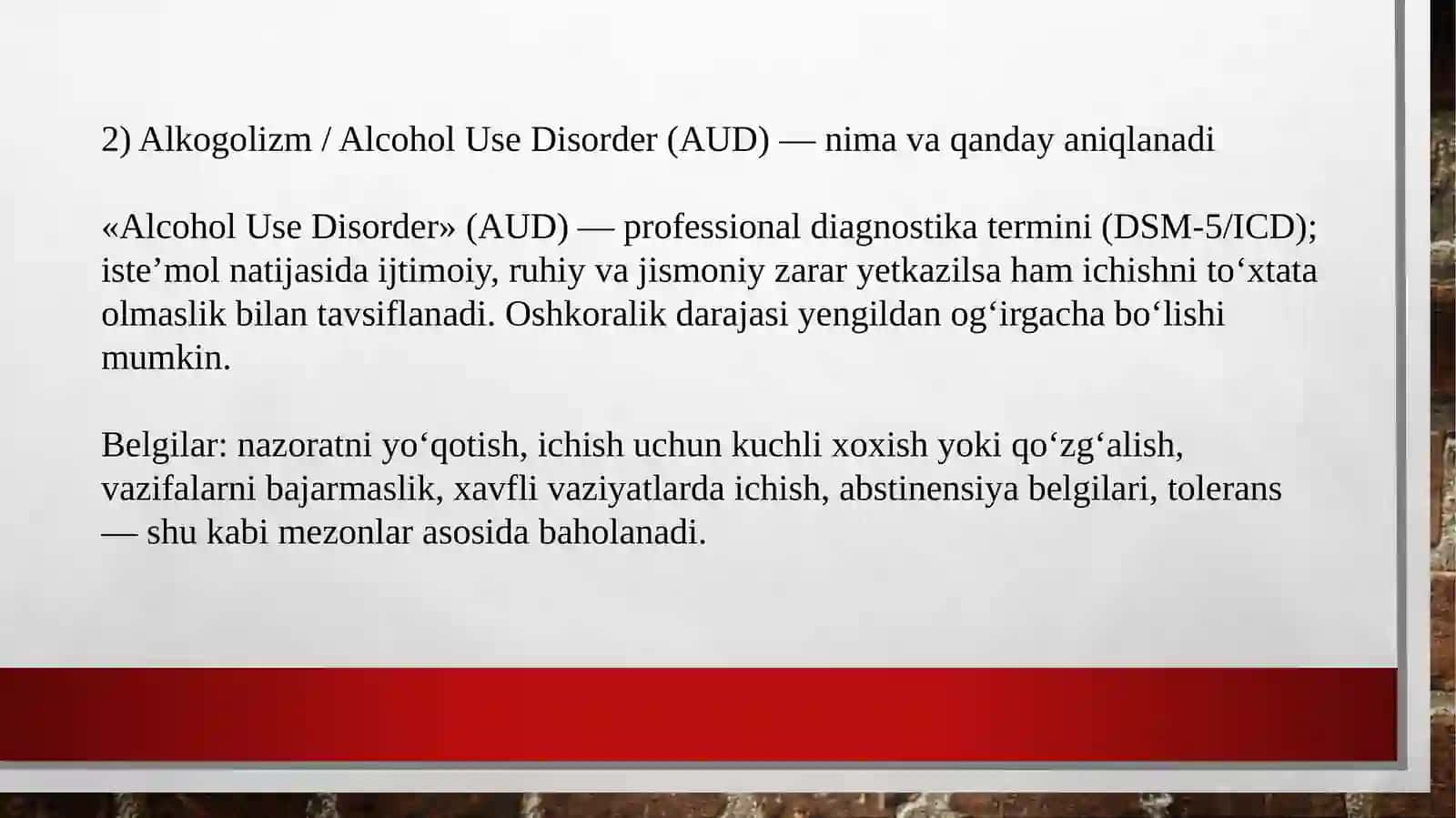 ETIL SPIRTI. ALKOGOLIZM VA UNING ASORATLARI 3