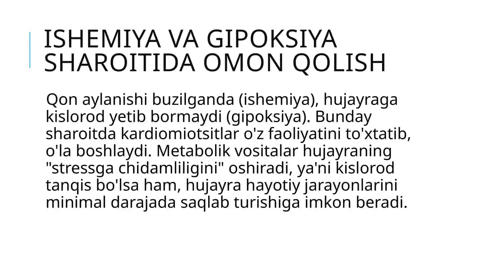 Kardioprotektorlar va Metabotrotvositalar 3