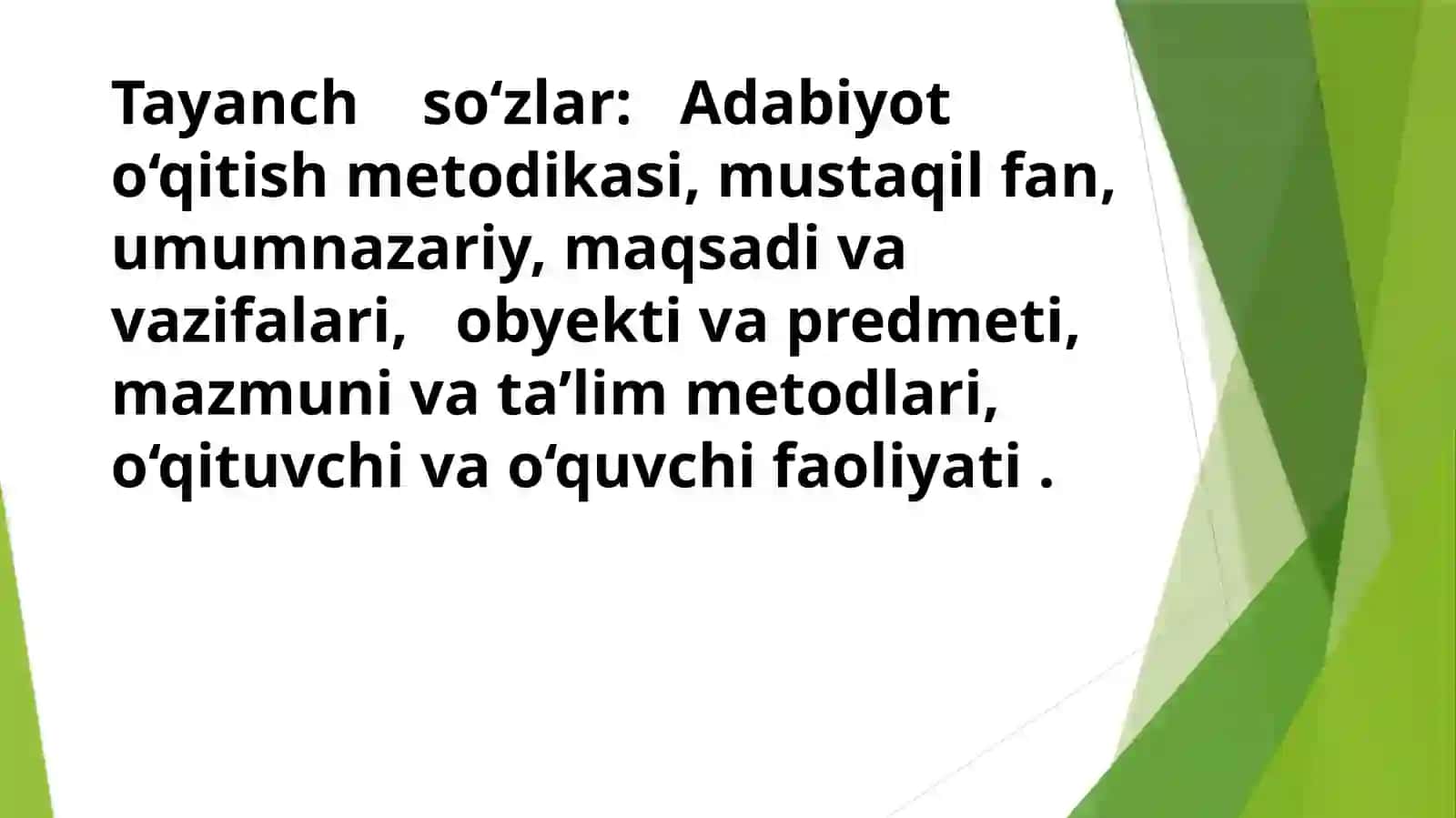 Adabiyot o‘qitish metodikasi fan sifatida 3